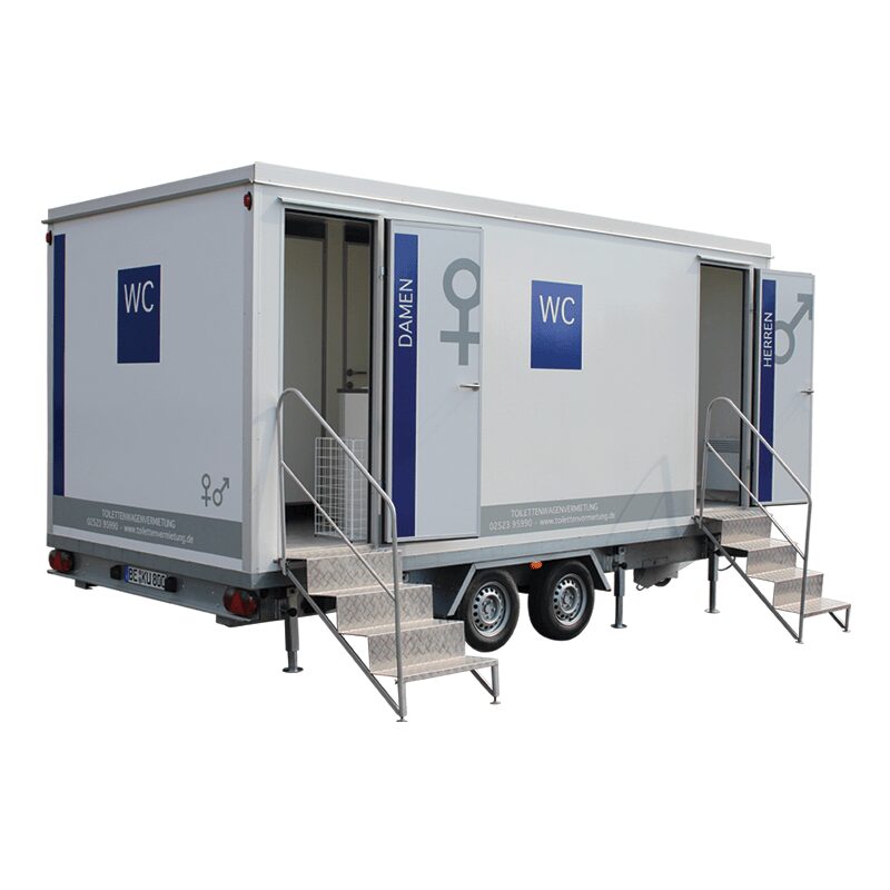 Double Sided mobile toilet with handwash